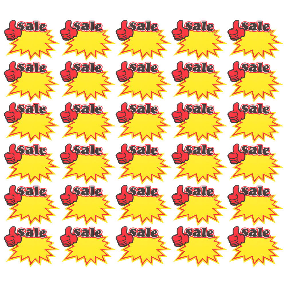 Yard Sign Blank - 200Pcs Price Labels Bright Yellow Design