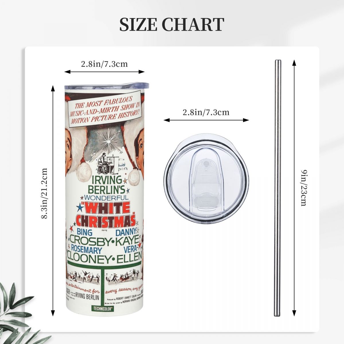 White Christmas - Bing Crosby, - đánh giá và giá Tumbler 20Oz White