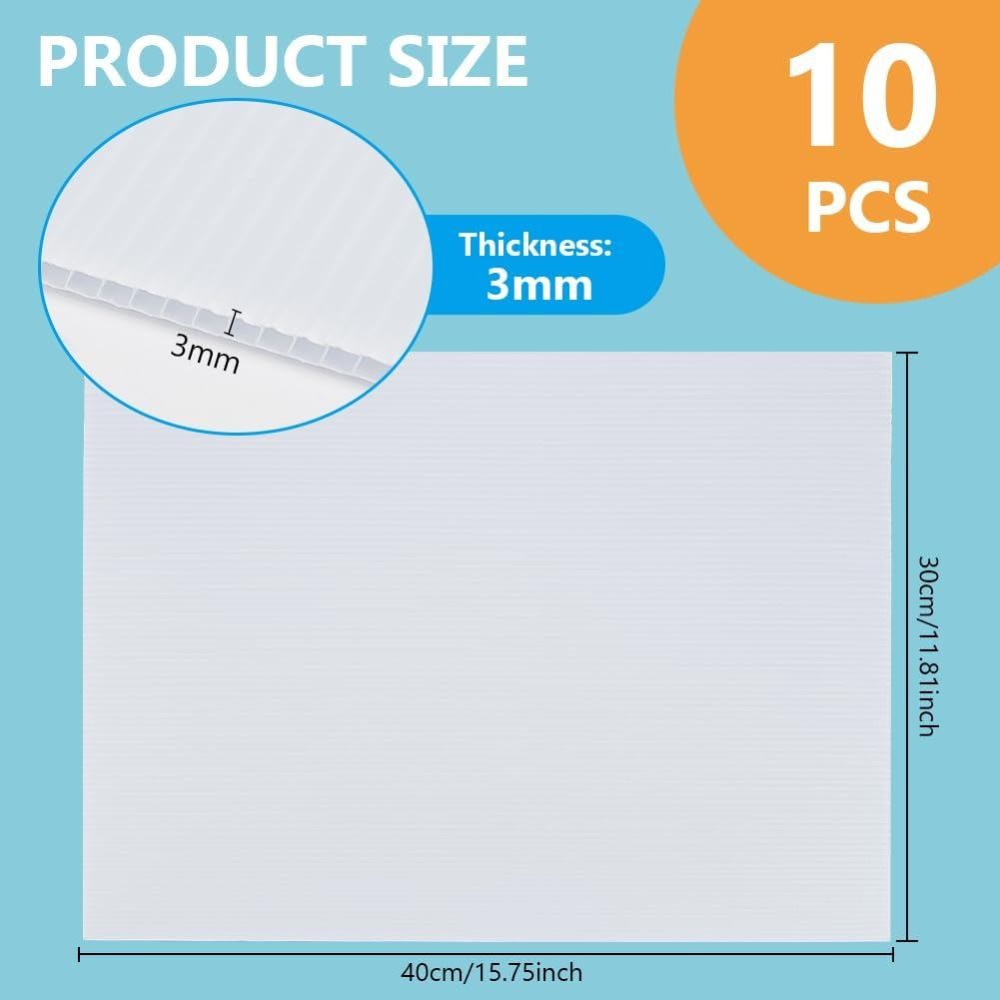 10 Sheets White Corrugated Pla - đánh giá và giá Yard Sign Blank