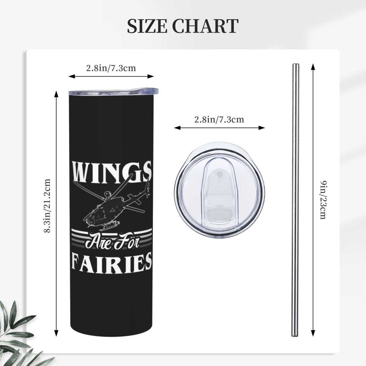 Wings Are For Fairies Helicopt - đánh giá và giá Tumbler 20Oz White