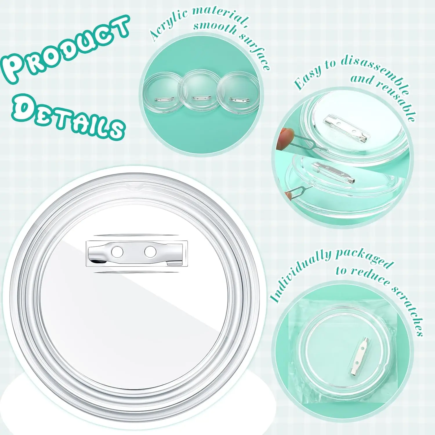 Acrylic Circle Badge Making Ki - đánh giá và giá Button Badge Blank