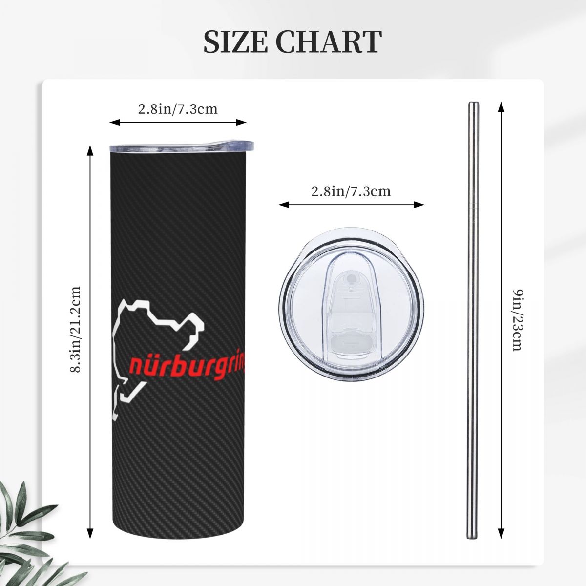 Nurburgring Carbon Fiber White - đánh giá và giá Tumbler 20Oz White